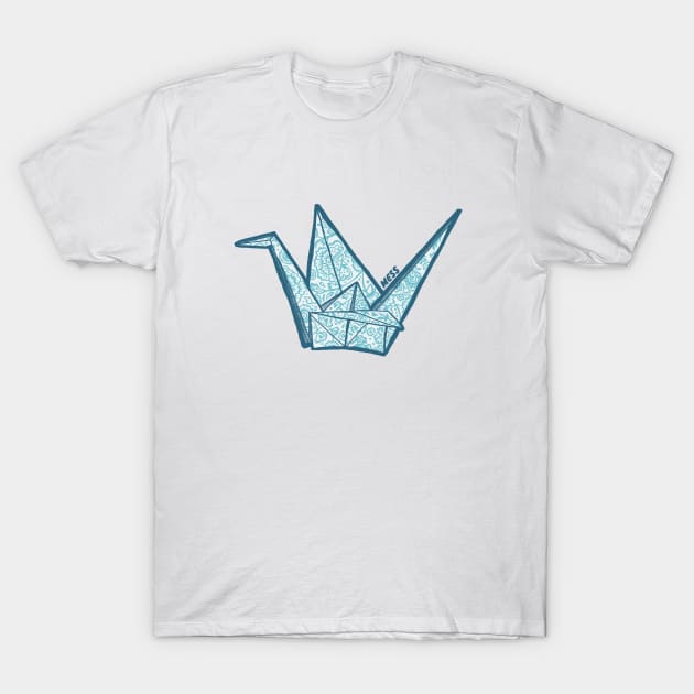 Paper Crane T-Shirt by Mess By Design 